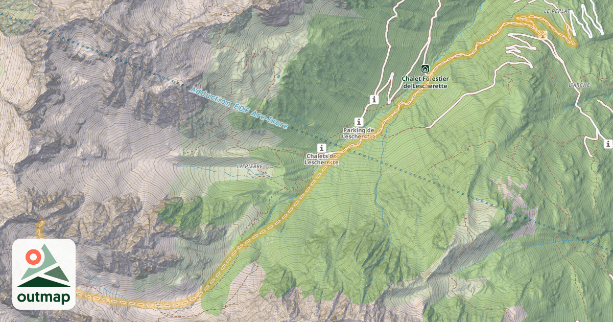 Map of Brèche de la Barme — Le Replat