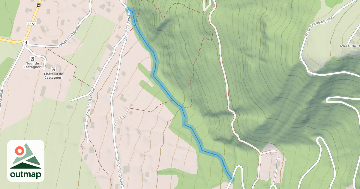 Map of Chemin Rural de Montgodioz