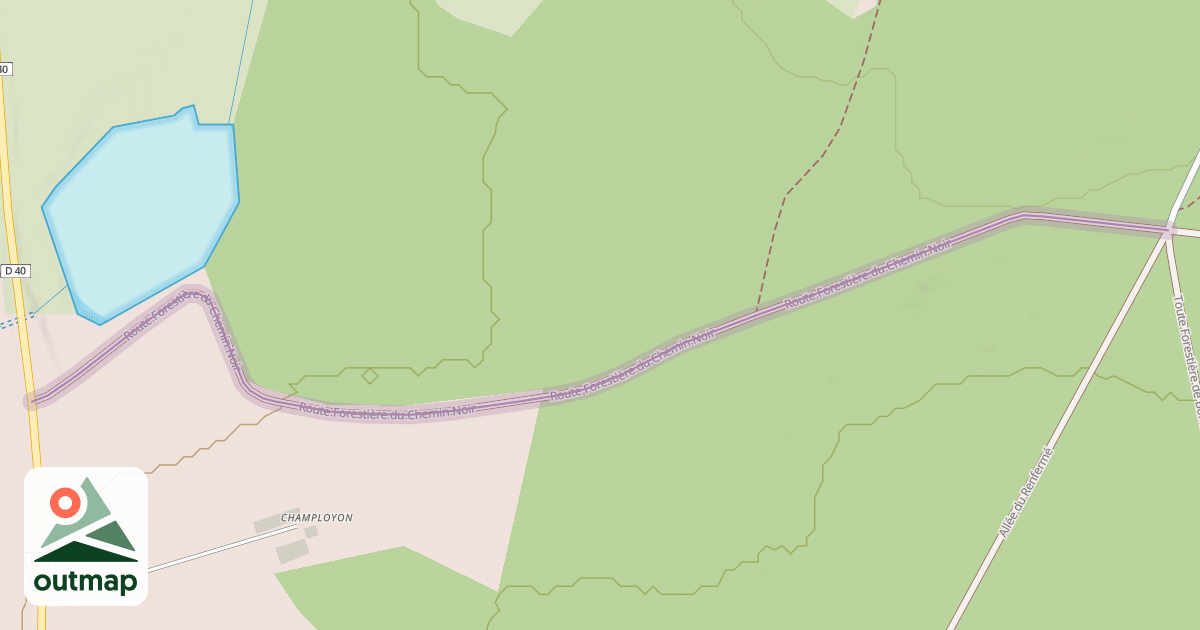 Map of Route Forestière du Chemin Noir