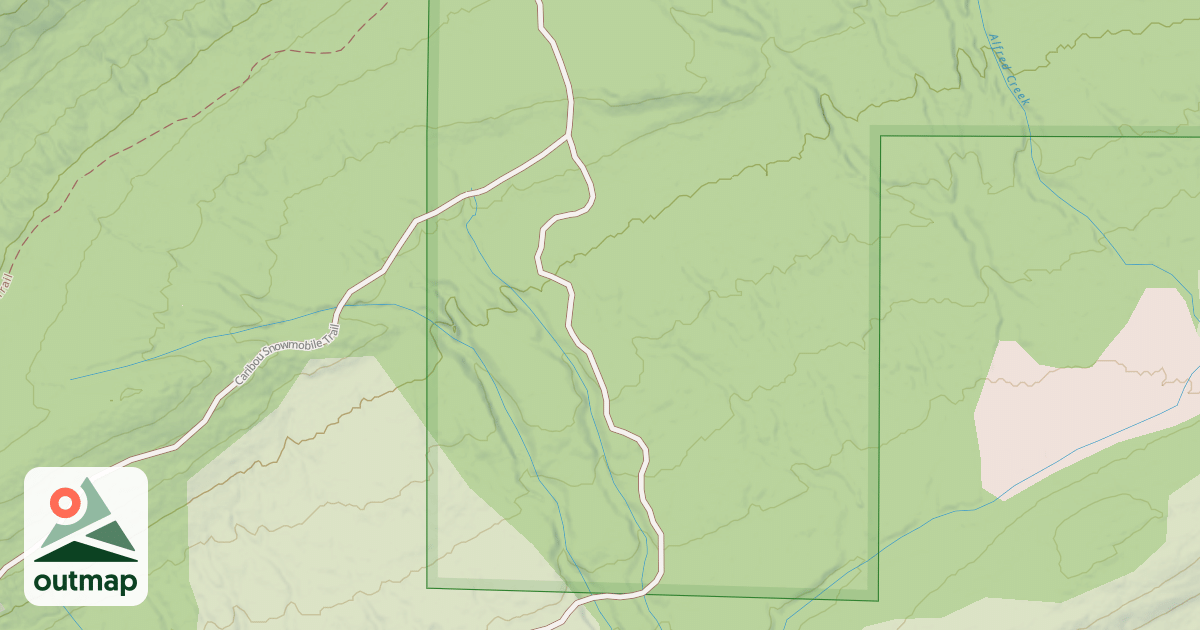 Map of Caribou Snowmobile Trail
