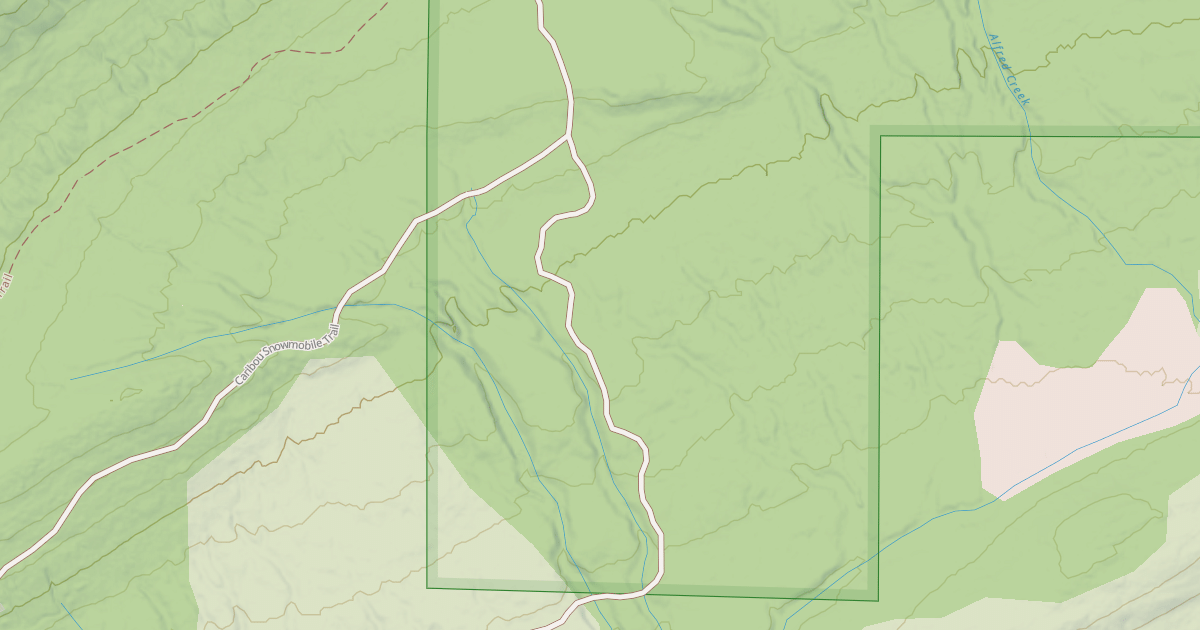 Map preview of Caribou Snowmobile Trail
