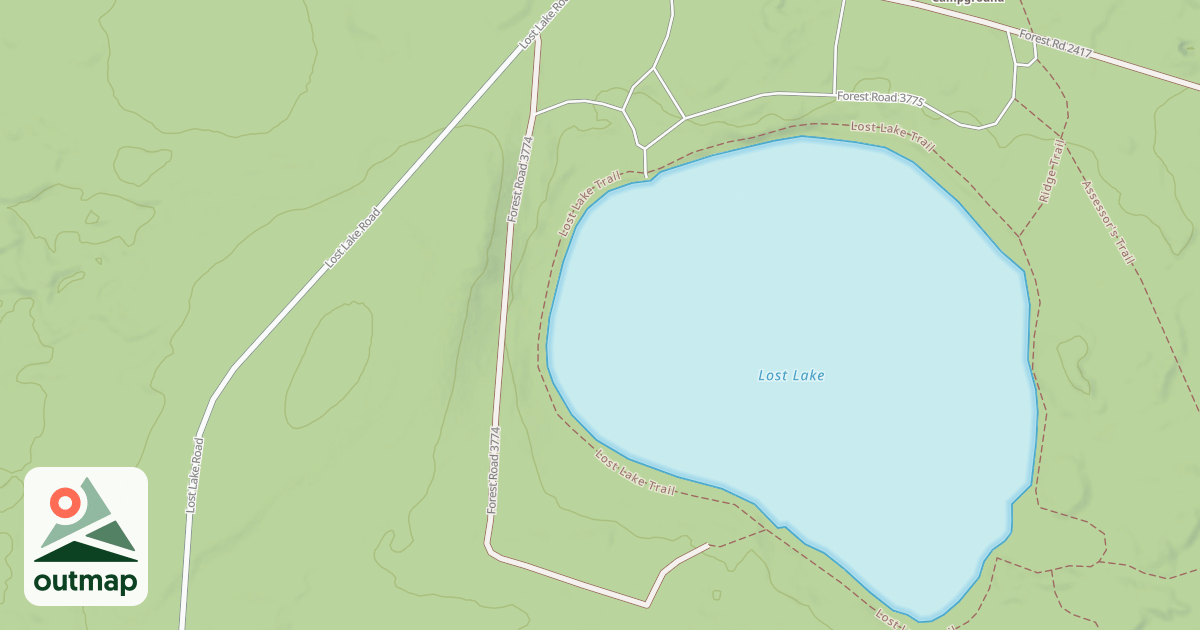 Map of FR 3774 - LOST LAKE SOUTH