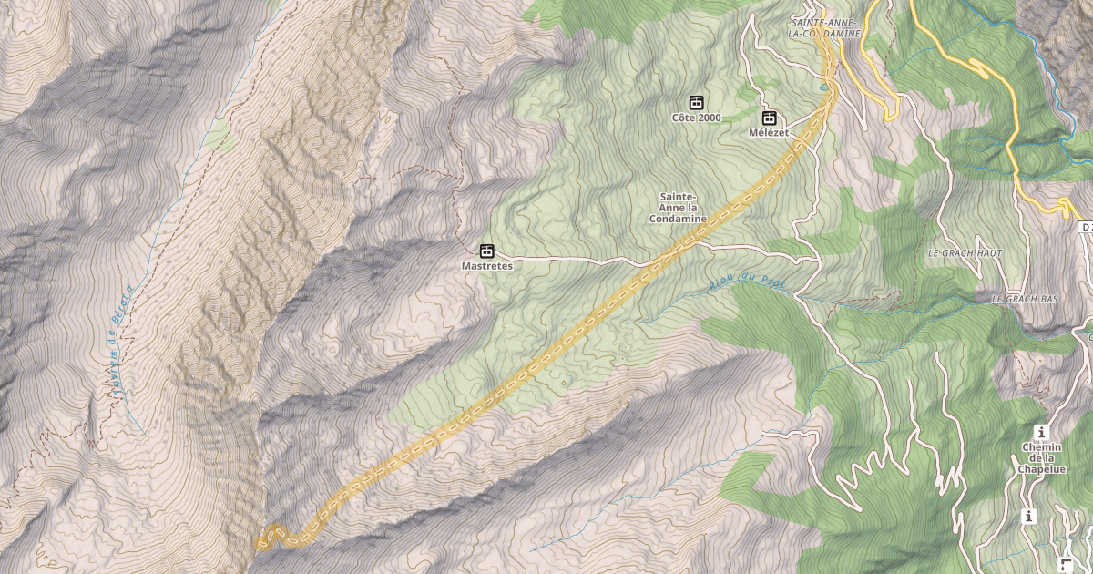 Map preview of Tête de Crouès — Sainte-Anne