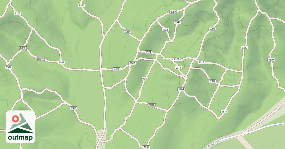 Map of USFS Motor Vehicle Use Map Trails 19058