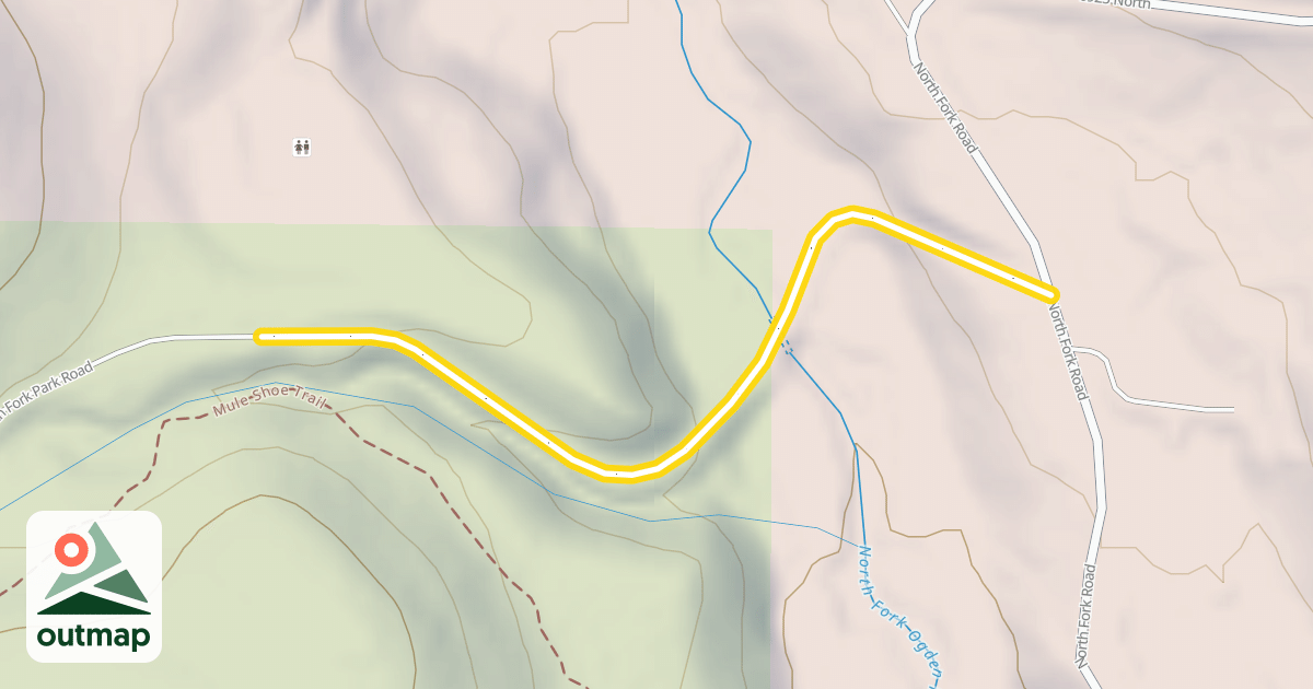 Map of North Fork Park Road