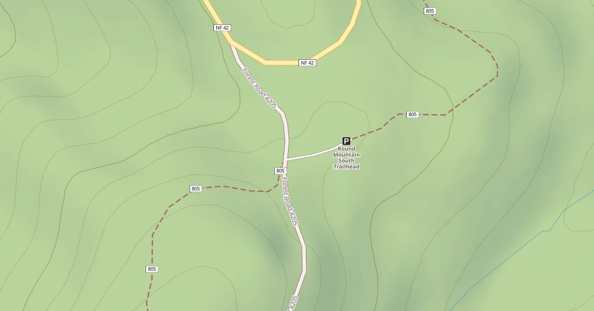 Map preview of USFS Motor Vehicle Use Map Roads {2BAE28E6-A131-44D1-81C5-74866FE4895F}