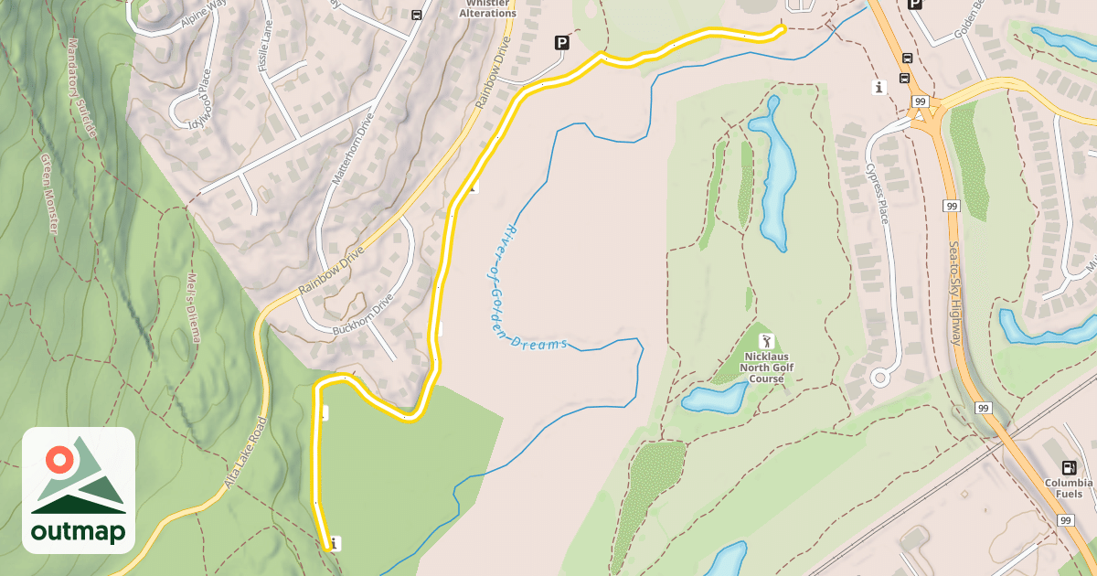 Map of Meadow to Rainbow