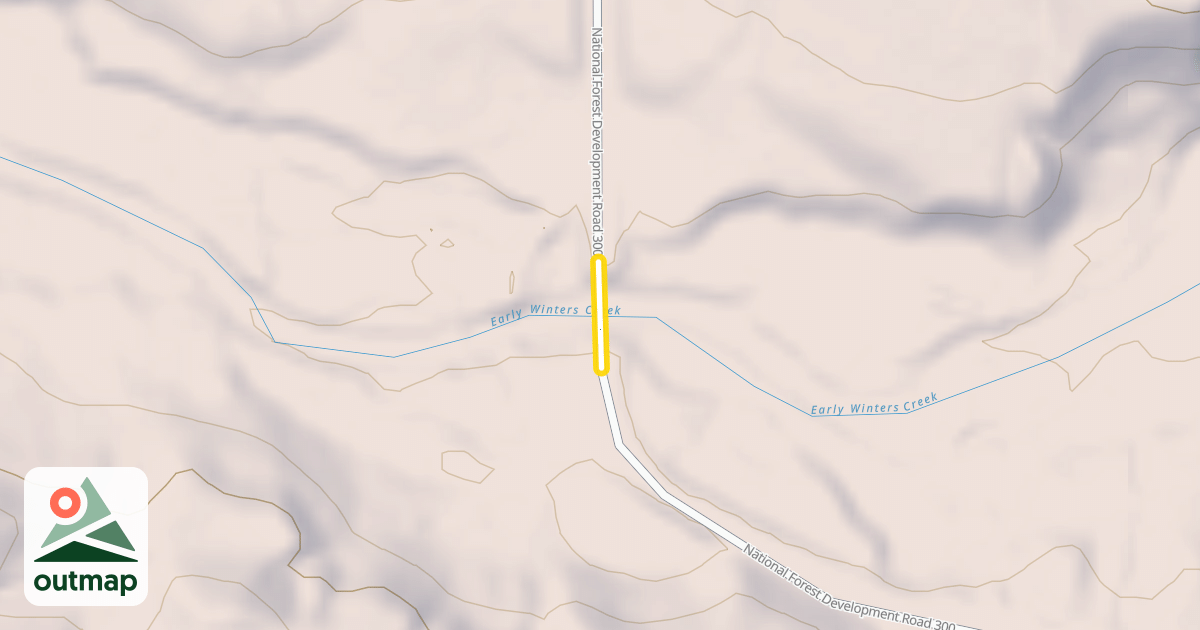 Map of National Forest Development Road 300