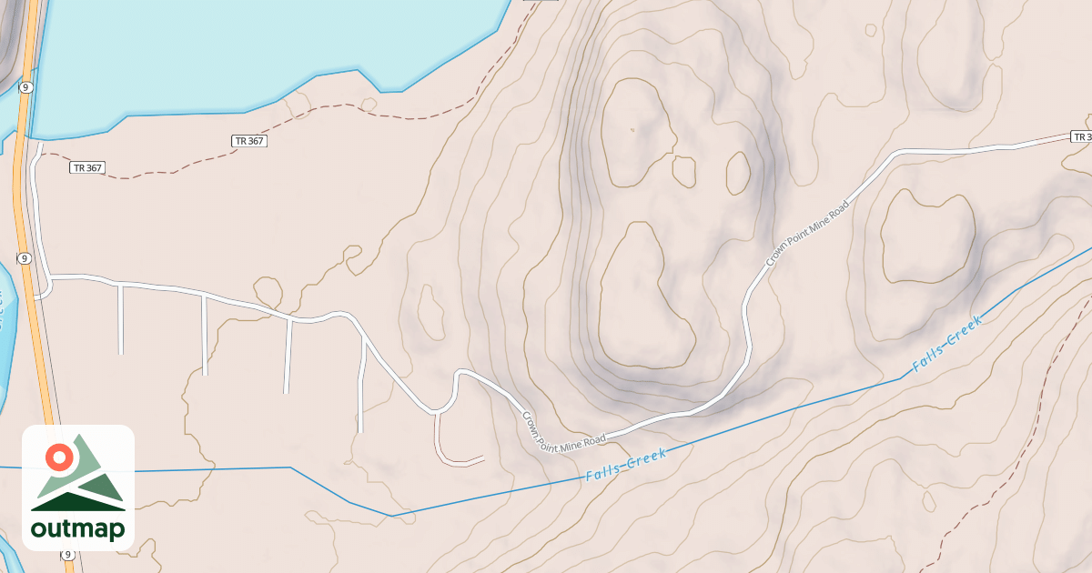 Map of CROWN POINT MINE ROAD