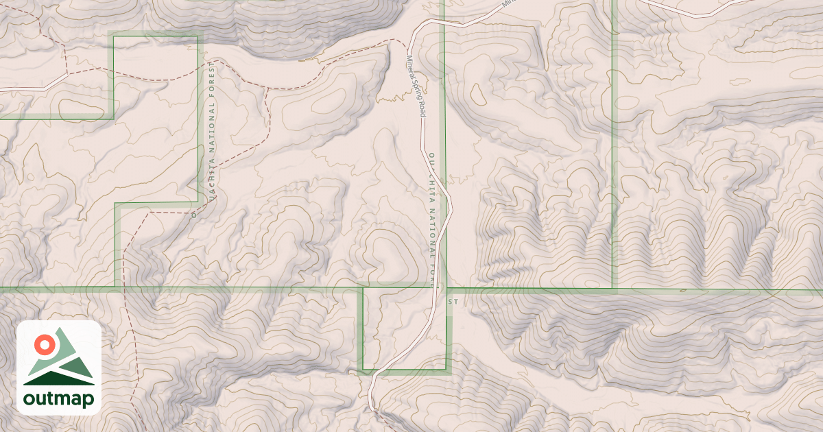 Map of MINERAL SPRINGS NORTH