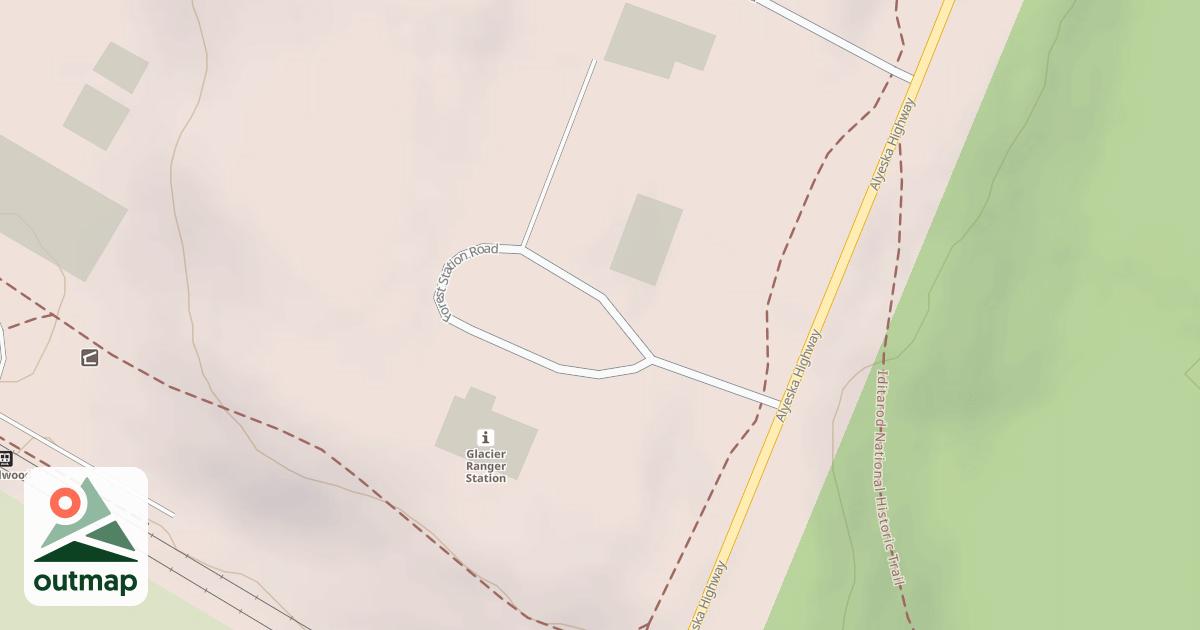 Map of GLACIER RANGER STATION RD