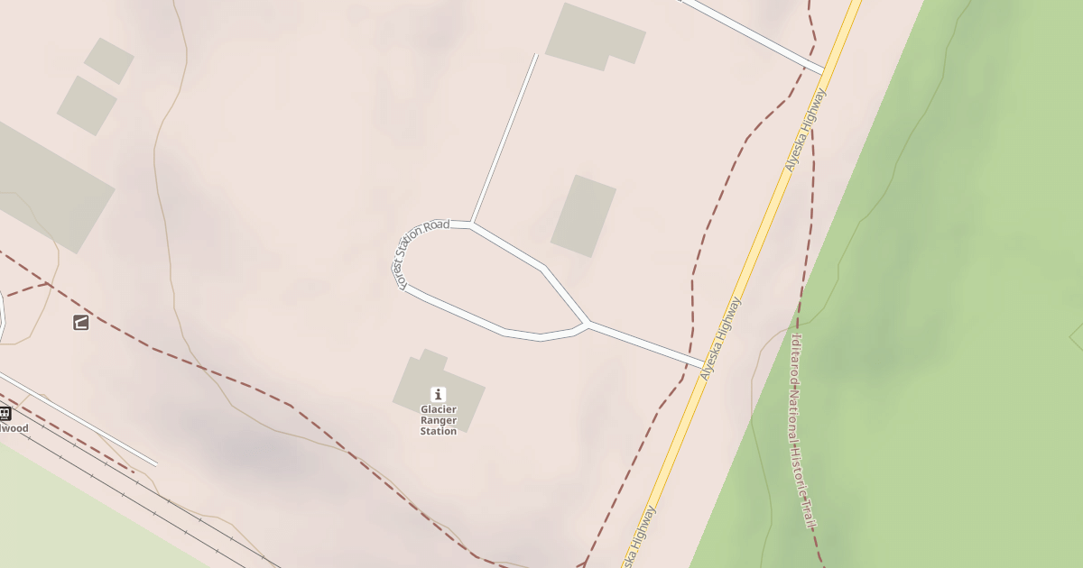 Map preview of GLACIER RANGER STATION RD