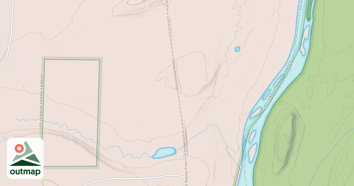 Map of Gandy Dancer State Trail MS84.029