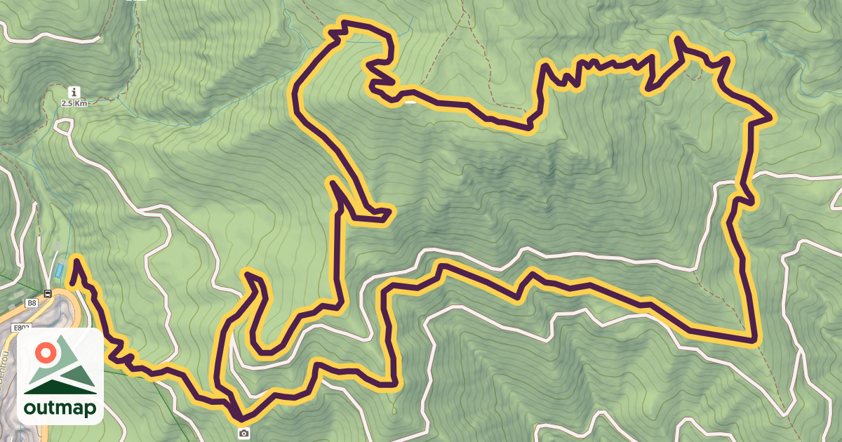 Map of Pouziaris trail