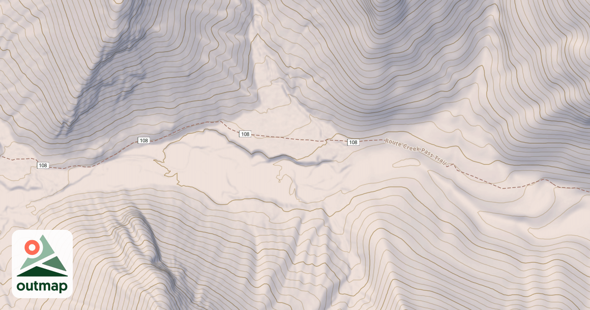 Map of Route Creek Pass