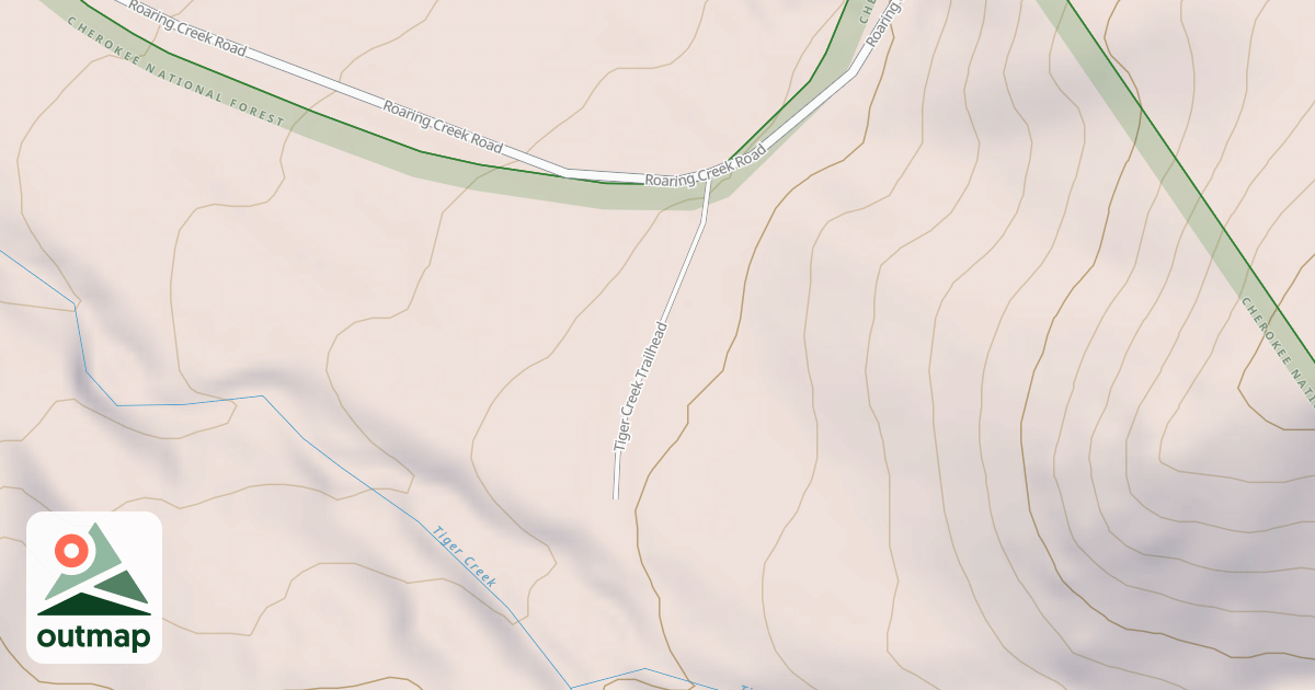 Map of TIGER CREEK TRAILHEAD