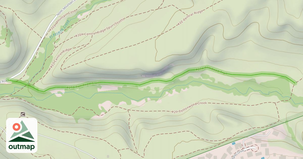 Map of #27A Toll Road Trail