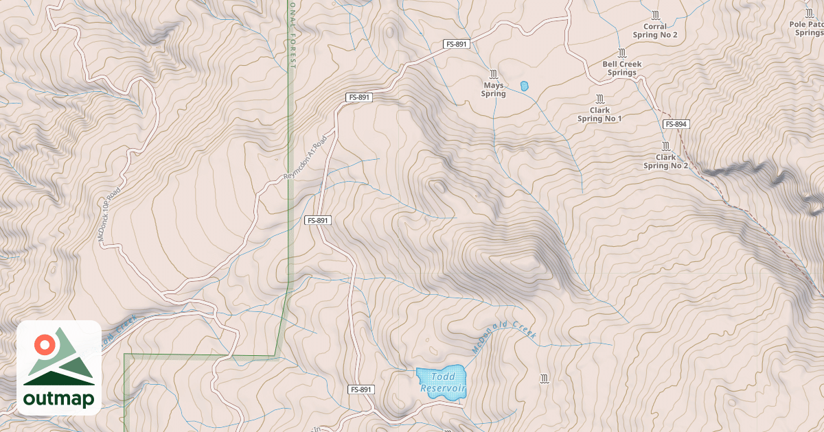 Map of USFS Motor Vehicle Use Map Trails 4859