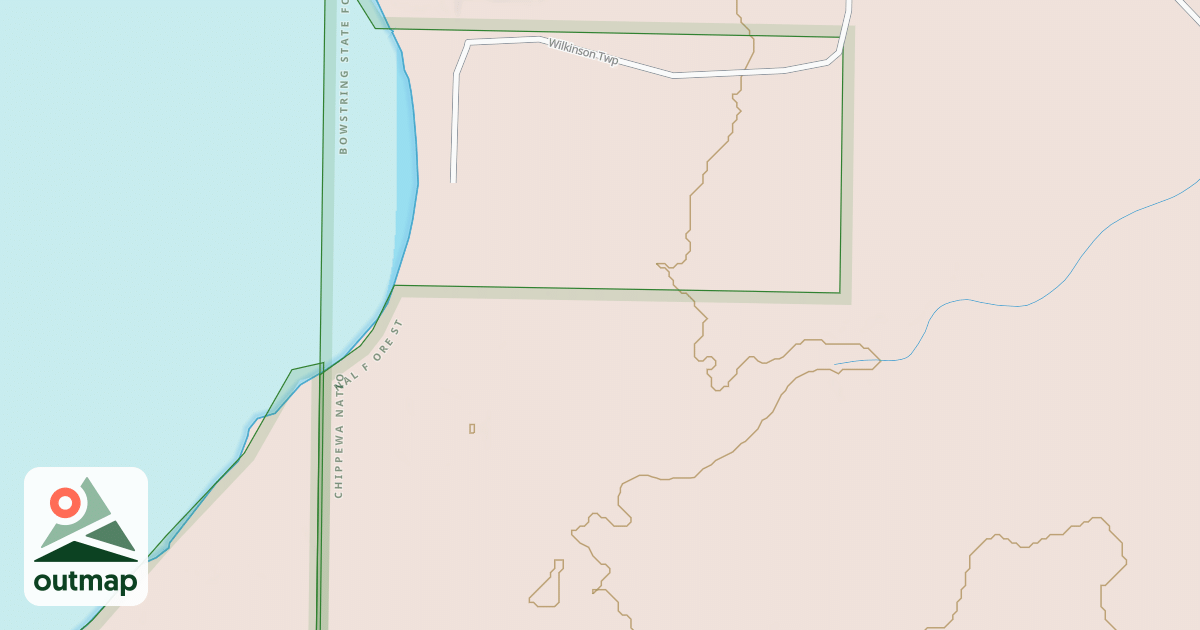 Map of CROOKED LAKE ROAD NORTHWEST