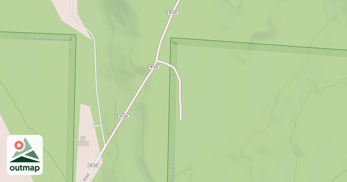 Map of HUNTLEY BROOK SPUR