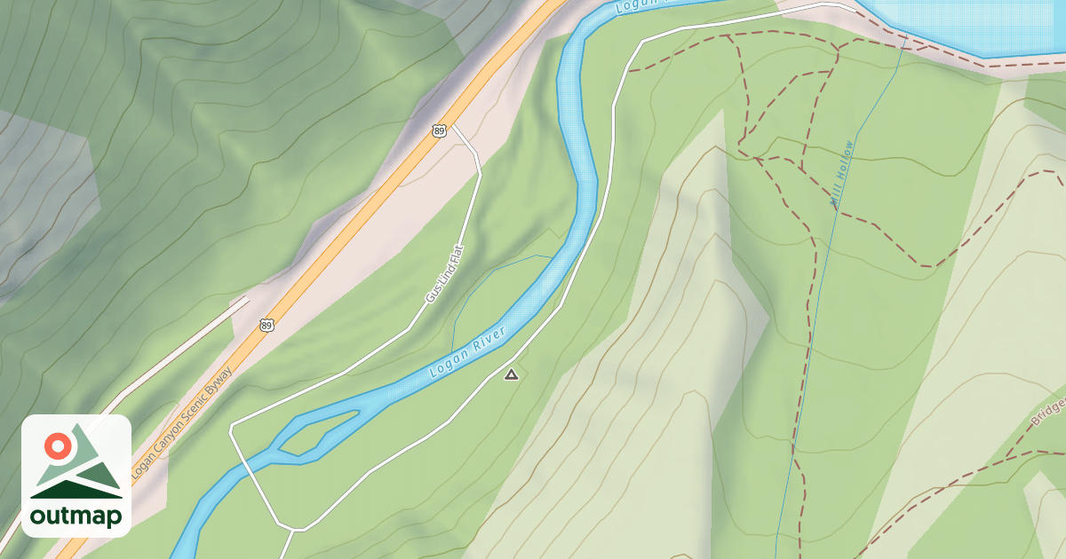 Map of GUS LIND FLAT