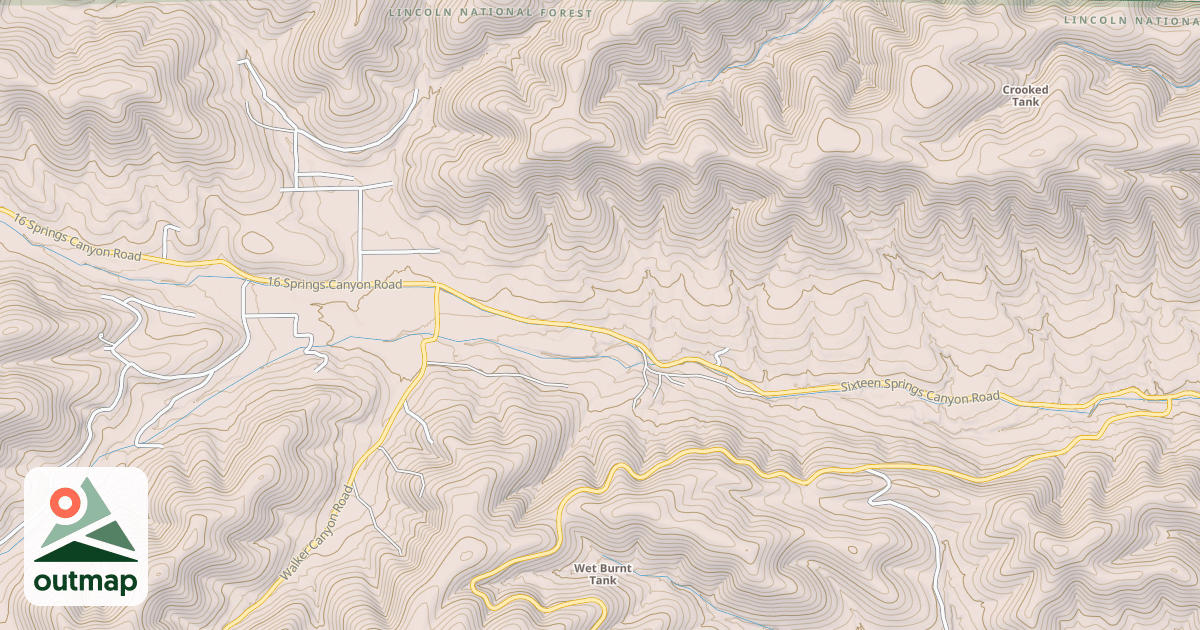 Map of SIXTEEN SPRINGS CANYON