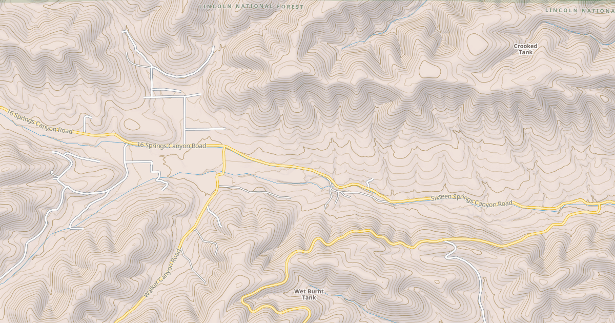 Map preview of SIXTEEN SPRINGS CANYON