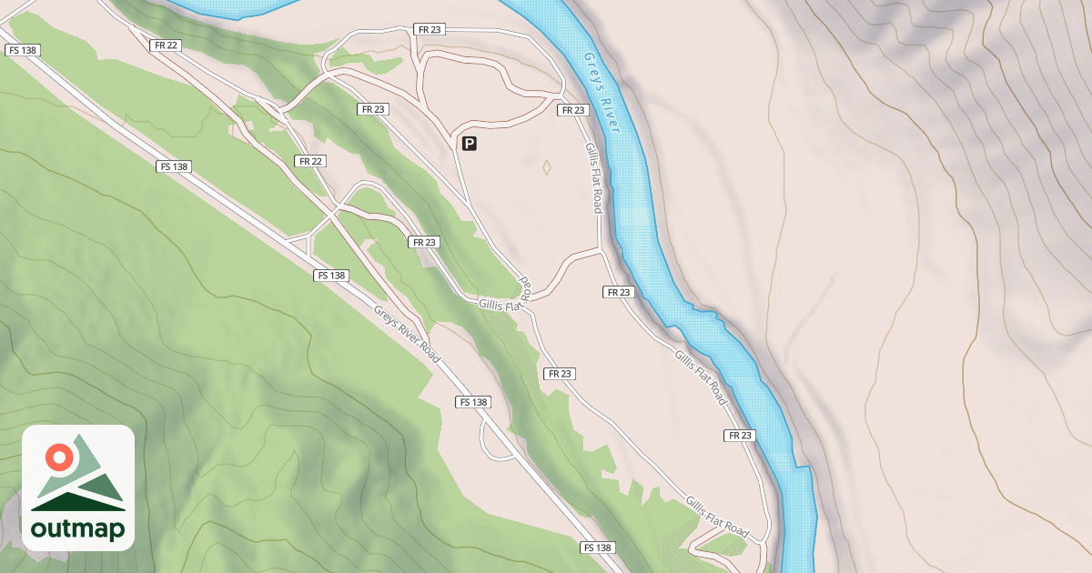 Map of GILLIS FLAT