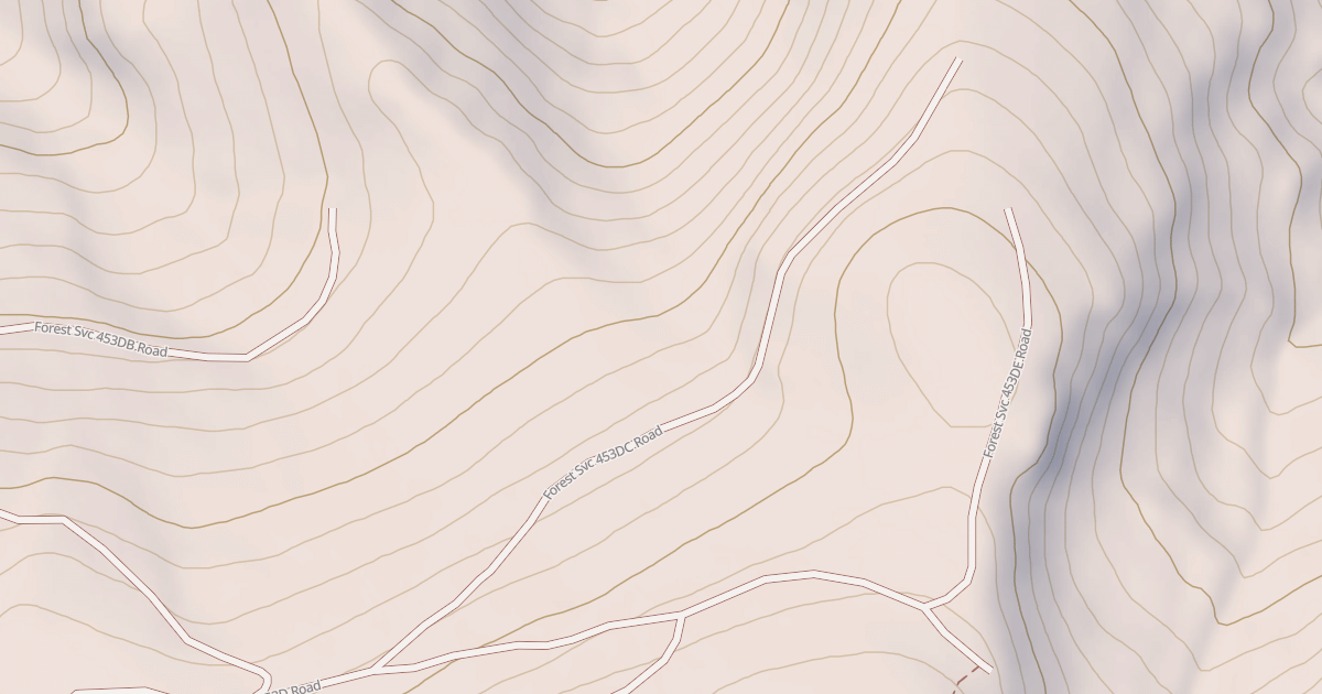Map preview of USFS Motor Vehicle Use Map Roads {3CB1B498-12F5-400E-87F2-7880B6F9F6CA}