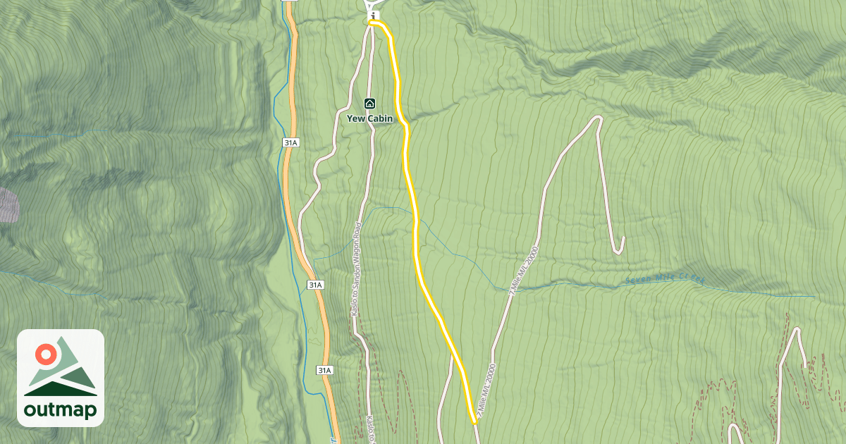 Map of 7-Mile Creek FSR