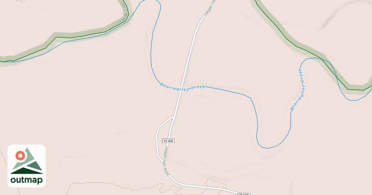 Map of DAGGER FALLS