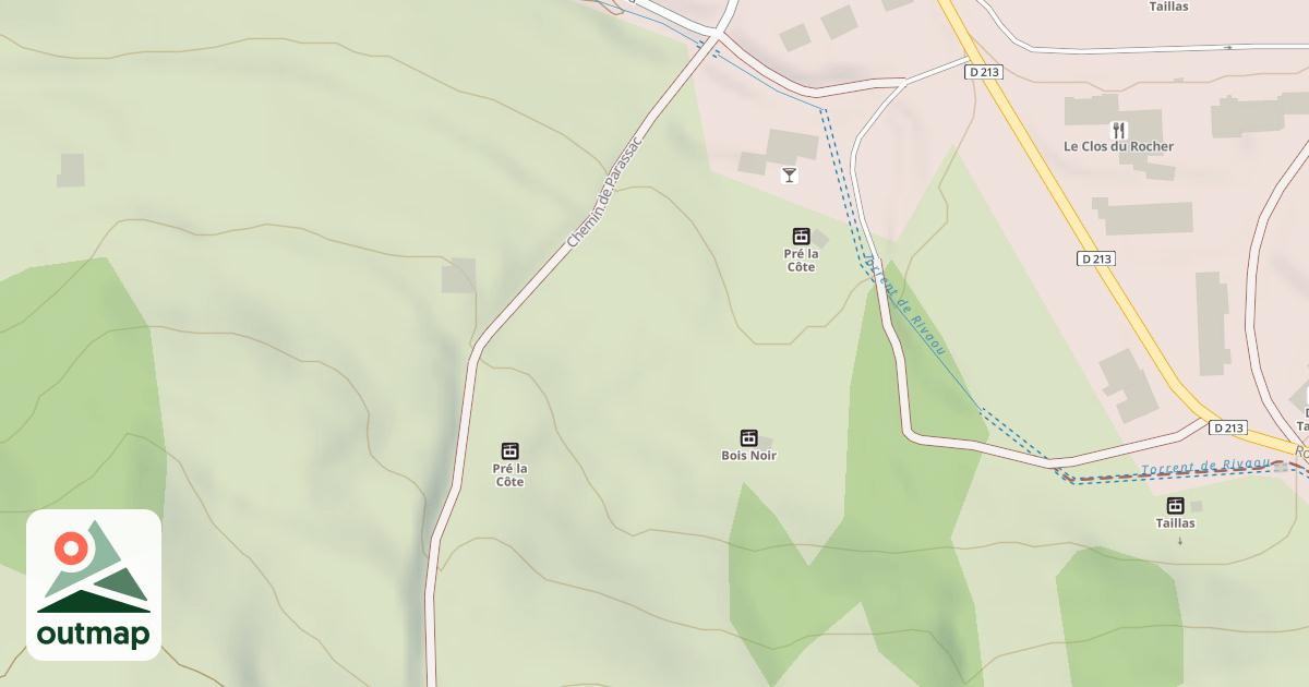 Map of Piste de Luge de Pré la Côte
