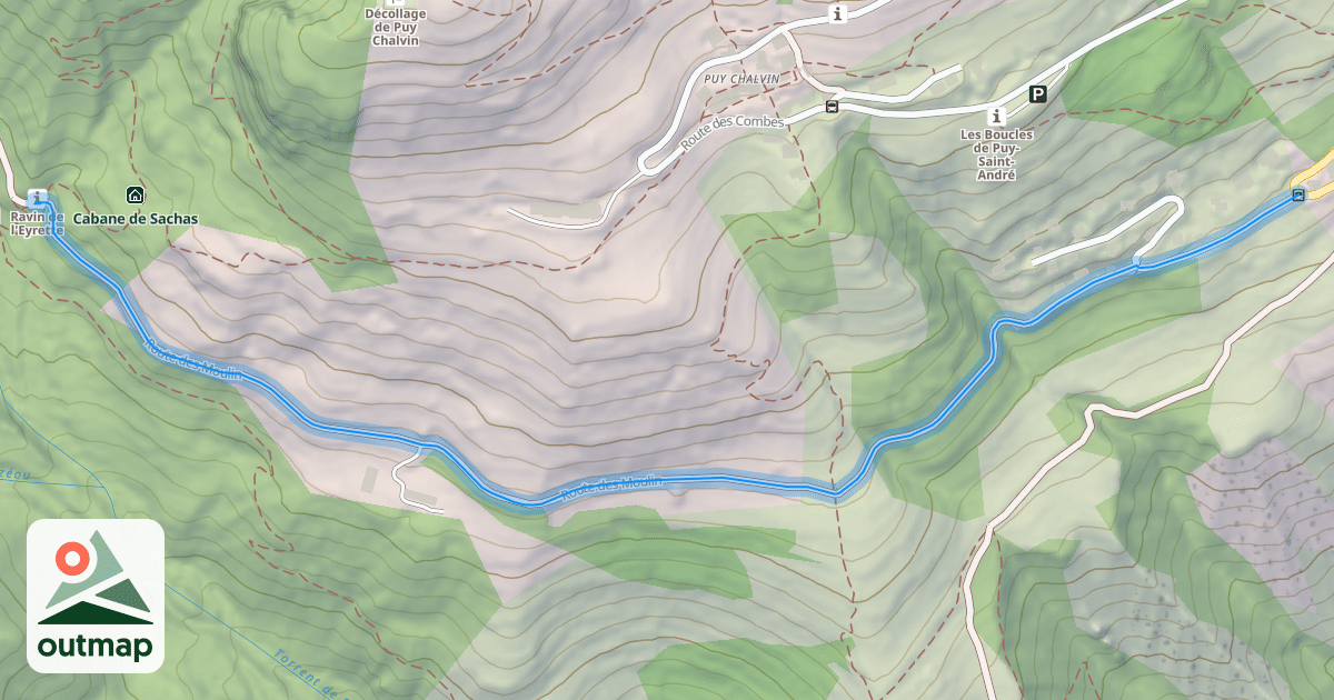 Map of Route des Moulin