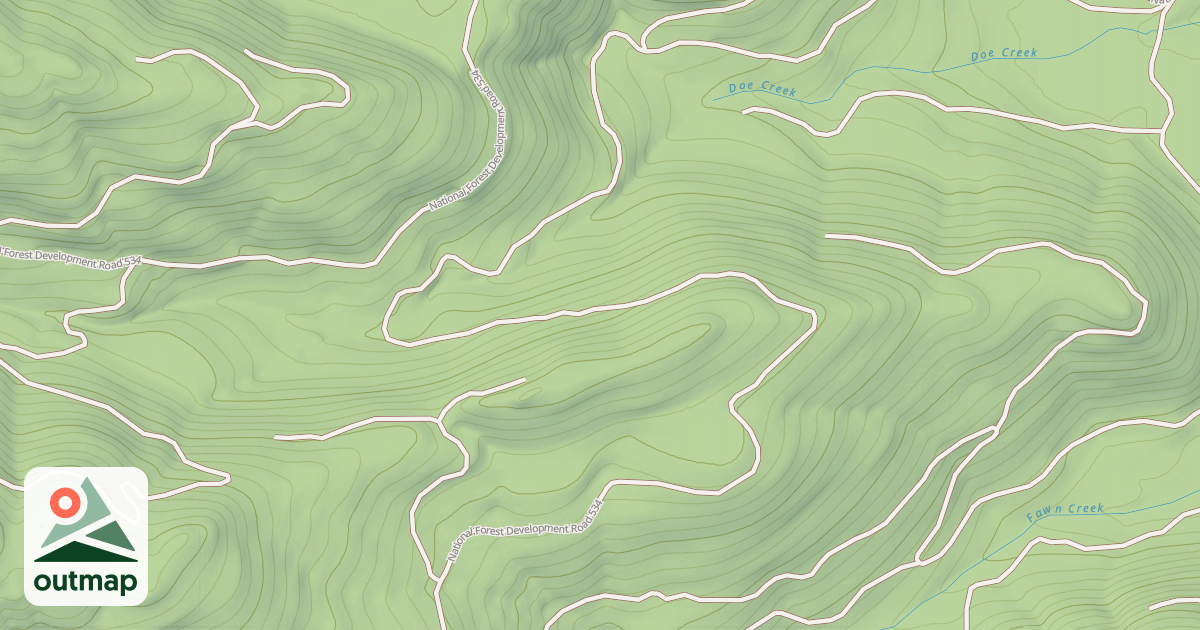 Map of DOE CREEK B