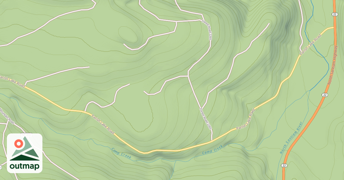 Map of PARRISH LAKE ROAD