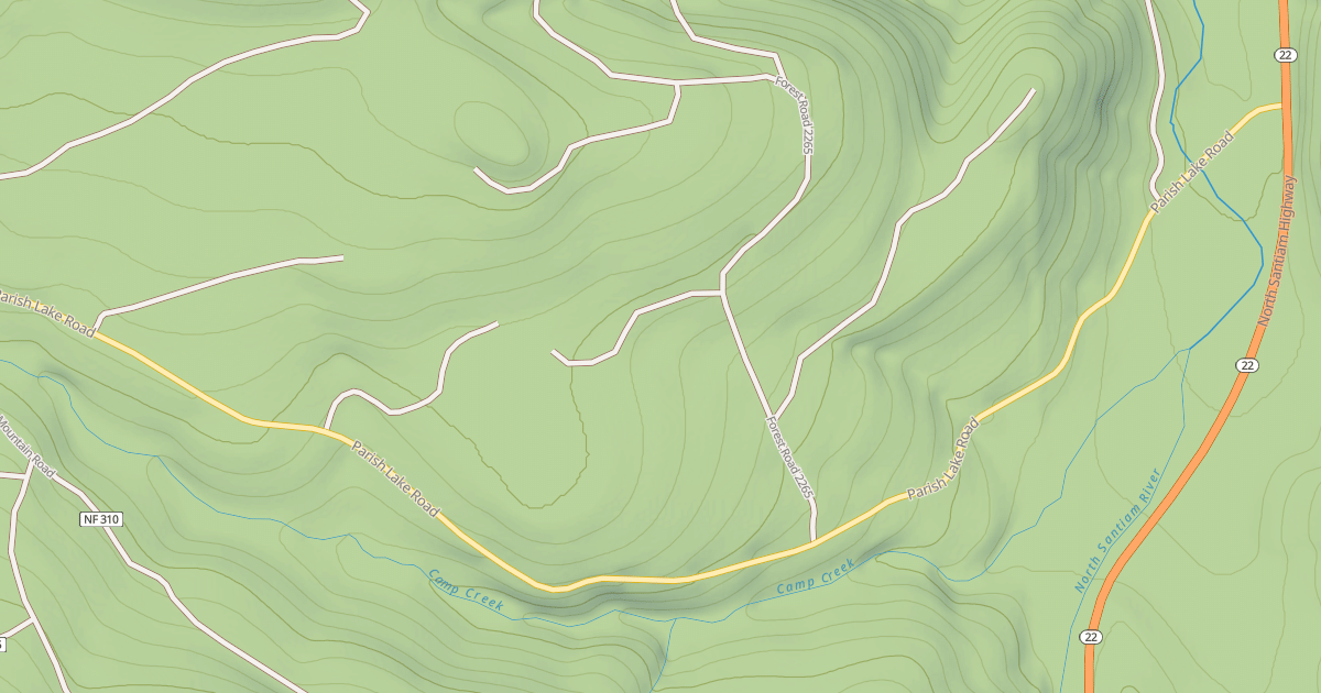 Map preview of PARRISH LAKE ROAD