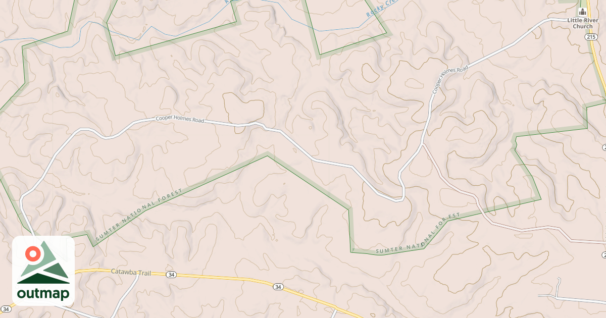 Map of ROCKY BRANCH
