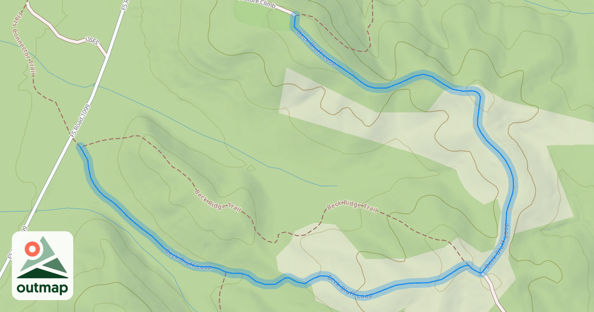 Map of Beck Bluff Loop