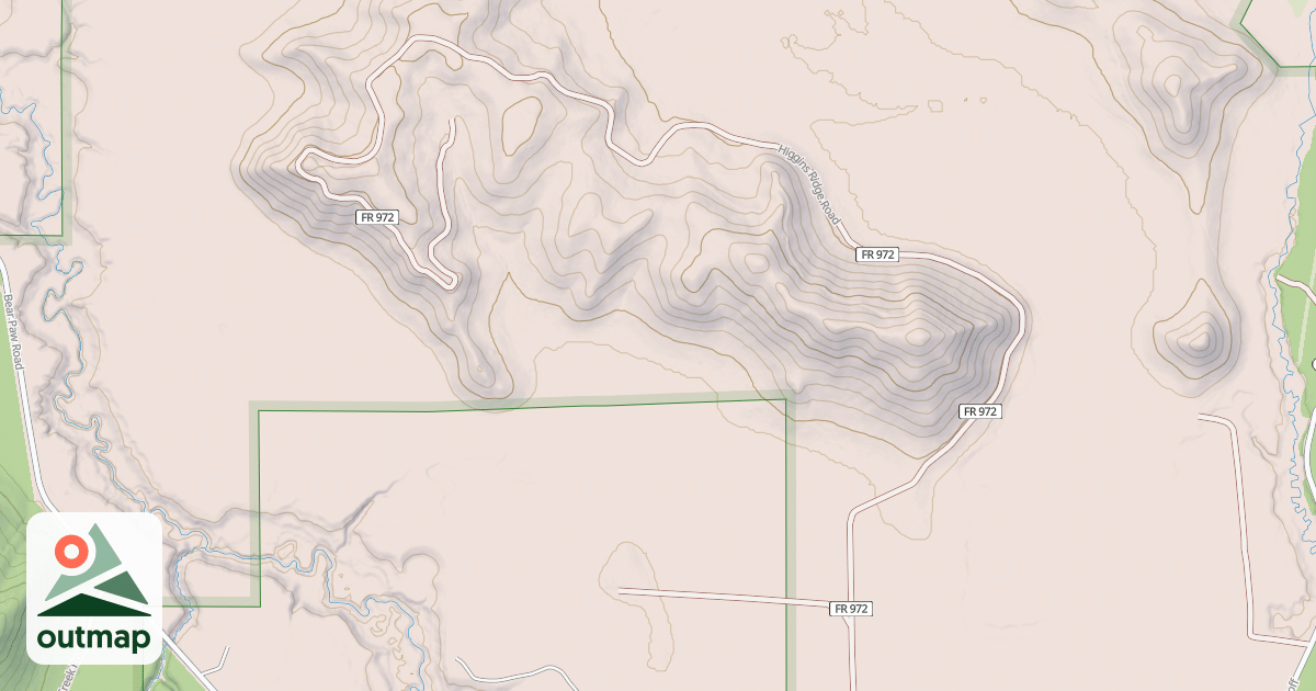Map of HIGGINS RIDGE