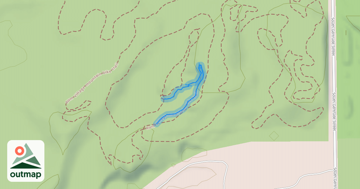 Map of Rum Village mountain bike trail