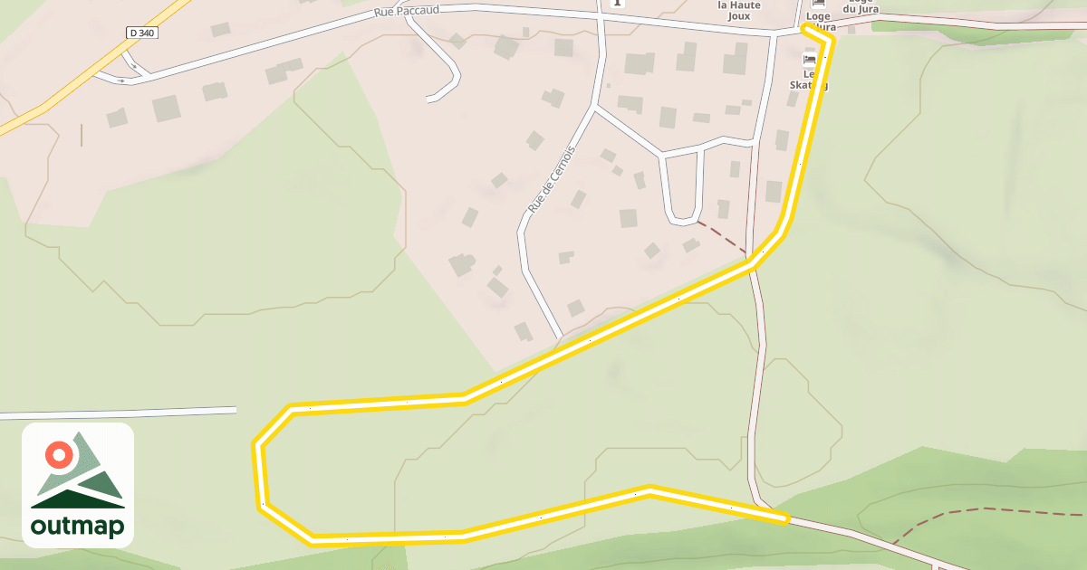 Map of Piste Ski fond Eolienne