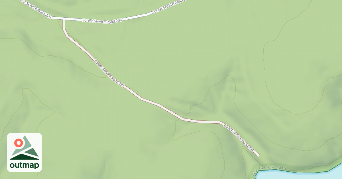 Map of DRY FORK BAY ROAD