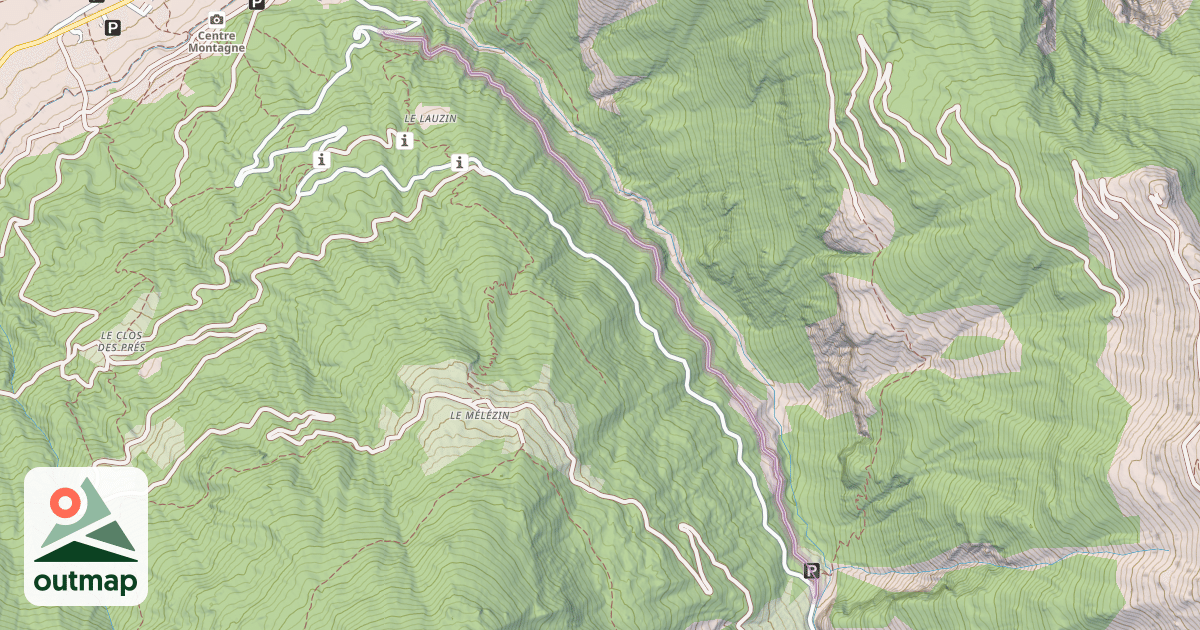 Map of Route Basse des Ayes