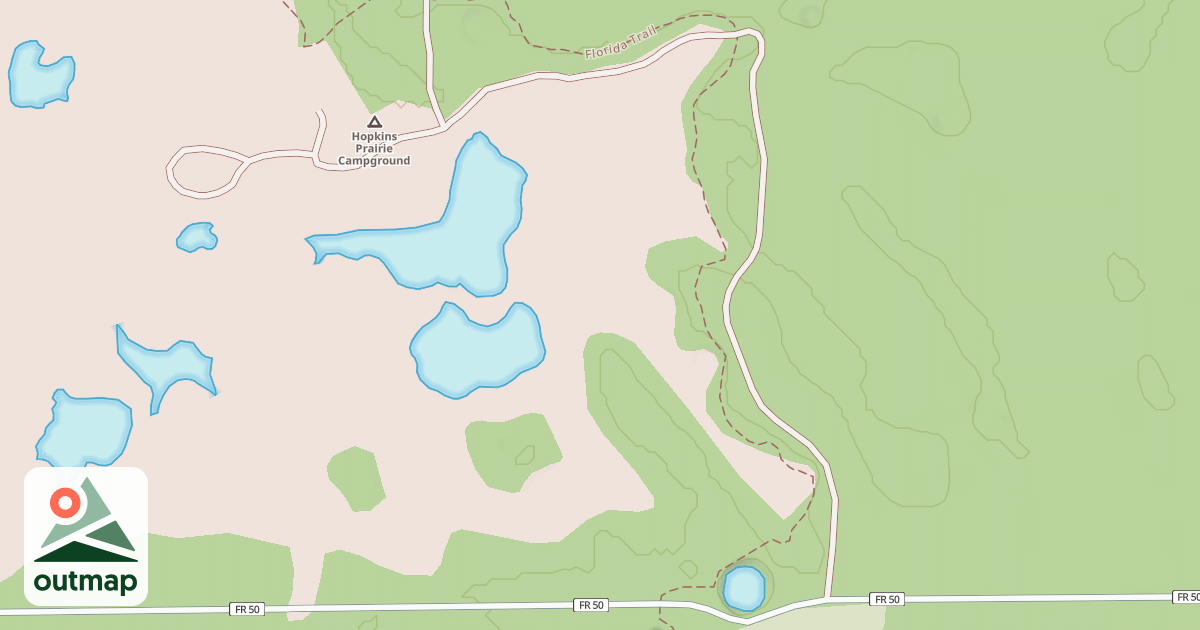 Map of HOPKINS PRAIRIE CAMP.