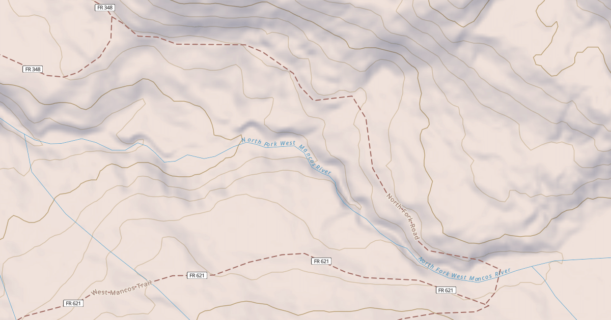 Map preview of North Fork