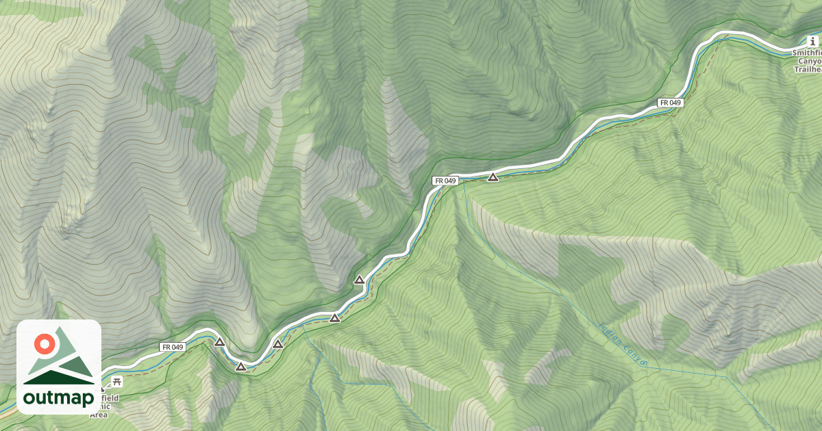 Map of SMITHFIELD CANYON