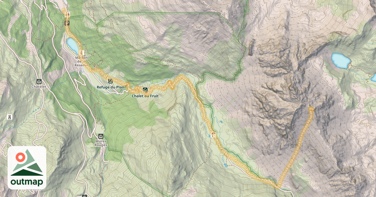 Map of Aiguille du Fruit — Méribel-Mottaret