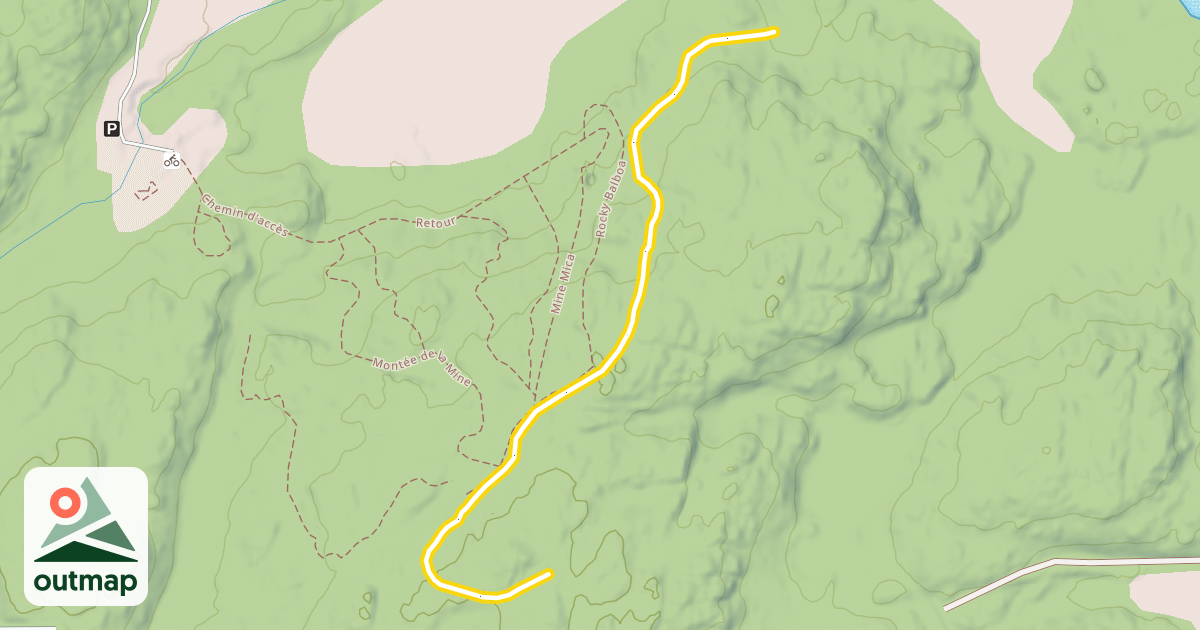 Map of #4 Haycock Mine Trail