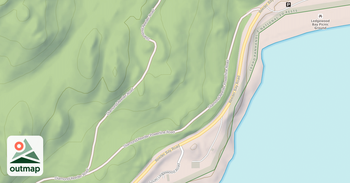 Map of DIAMOND-REEDER POWERLINE