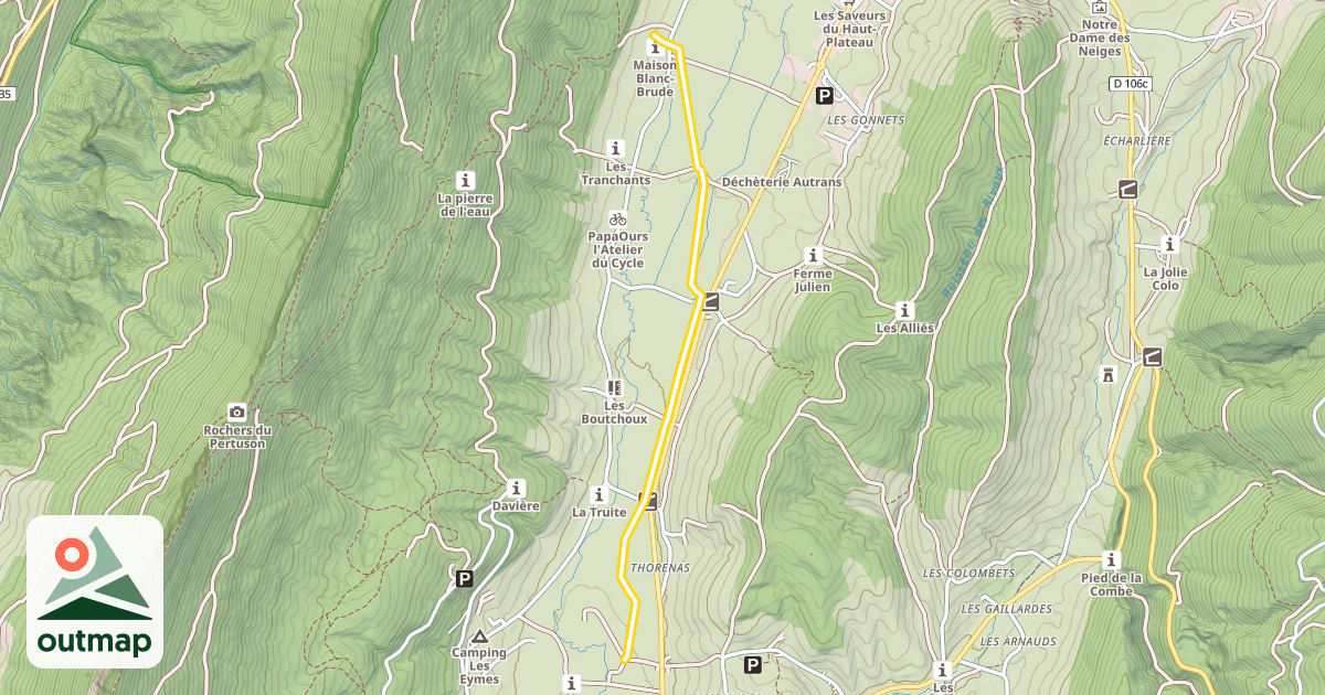 Map of 17 - Les Tranchant - Meaudre
